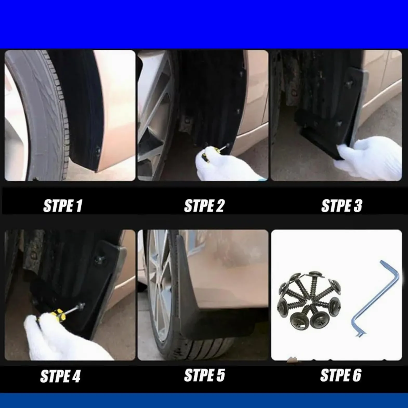 Guardabarros De Coche Guardabarros Delanteros Y Traseros para Mini, para Cooper, para Clubman, R55, Accesorios para Coche, 4 Unidades Faldillas antibarro