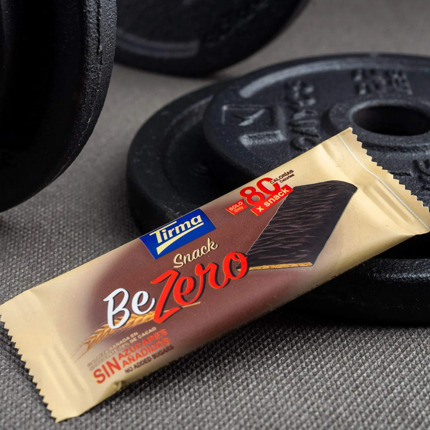 Tirma Snack Be-Zero Galletas Crujientes Cubiertas de Chocolate 70% Cacao Sin Azúcares Añadidos 80 kcal Pack 6 Unidades