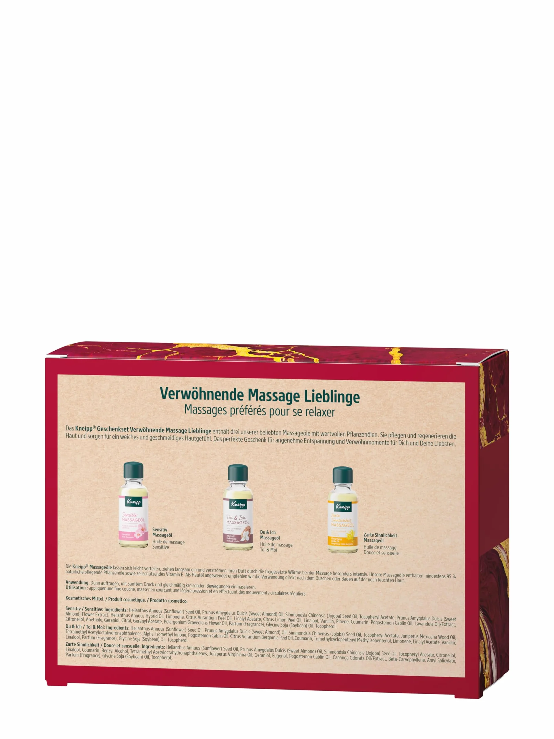 Kneipp Paquete de regalo masaje novios 3 x 20 ml relajación