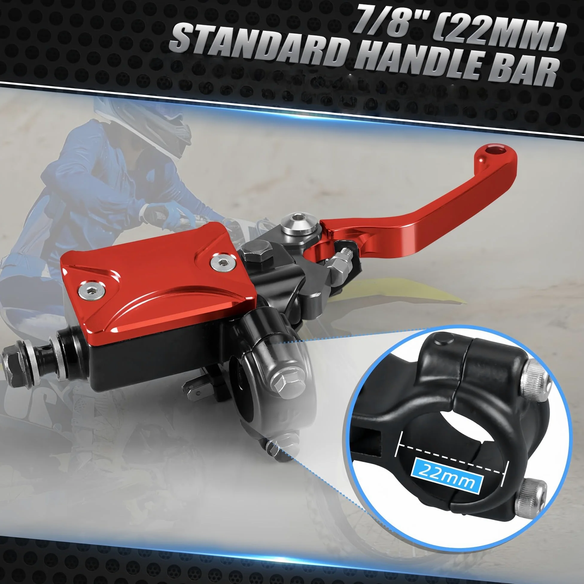Palanca de embrague de freno Para Honda CRF250R CRF450R CRF125F CRF250X CRF450X CR80R Palanca de freno y embrague con cable(Negro)