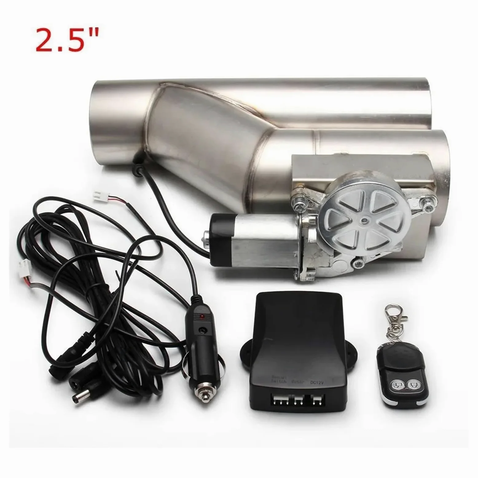 Tubo de escape del coche Kit de corte para escape eléctrico Universal 2,5 "y 3", para sistema único válvula Control tubería Y(3 inch)