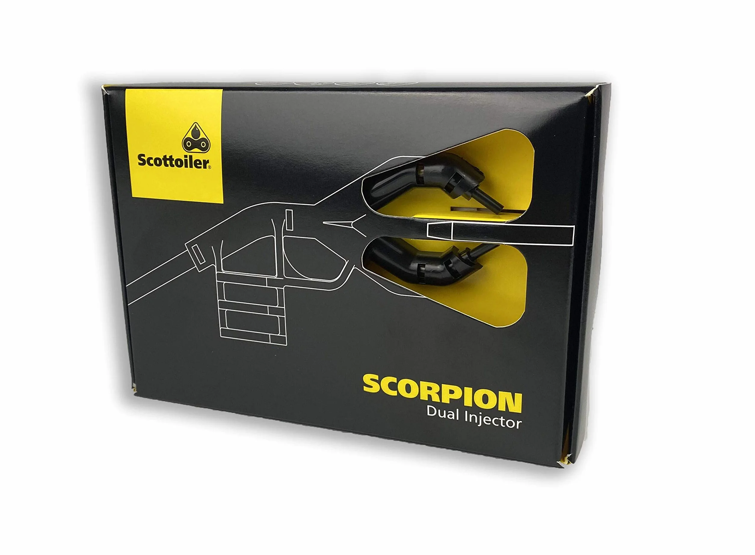 Scottoiler Scorpion Dual Injector - Aplicador de alimentación Doble para Todos los Sistemas de Aceite de Cadena SO-5000.…