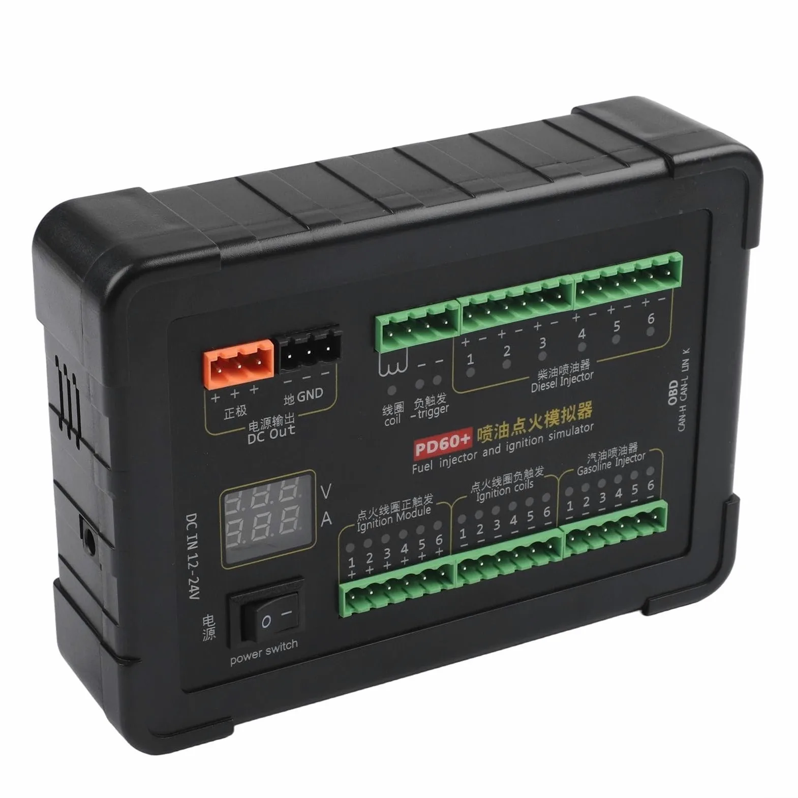 Simulador de encendido de inyección de combustible PD60 12-24 V probador de ECU inyector bobina con CAN