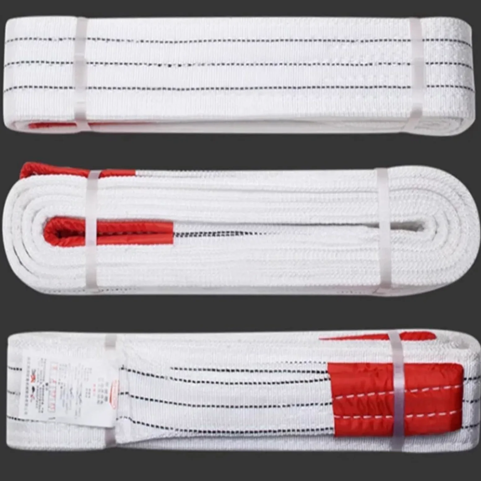 Eslinga de elevación de 1T, 2T y 3T, Eslinga de cincha para grúa de 4 Capas, cinturón de tracción para elevación, Correas de Carga para Objetos Pesados.,1T