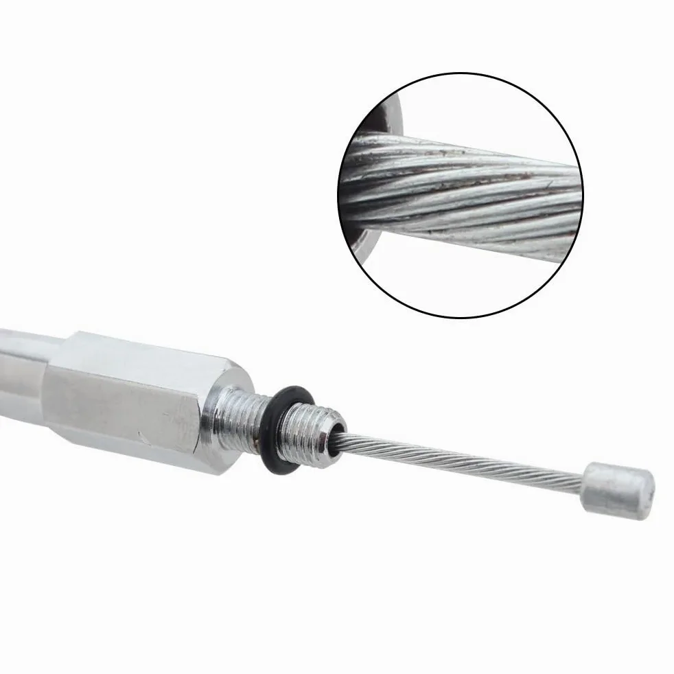 Cable de embrague trenzado plateado para motocicleta, Control manual acero Wolfram para Sportster 1200 XL1200C XL1200V, 160CM/ 63 pulgadas