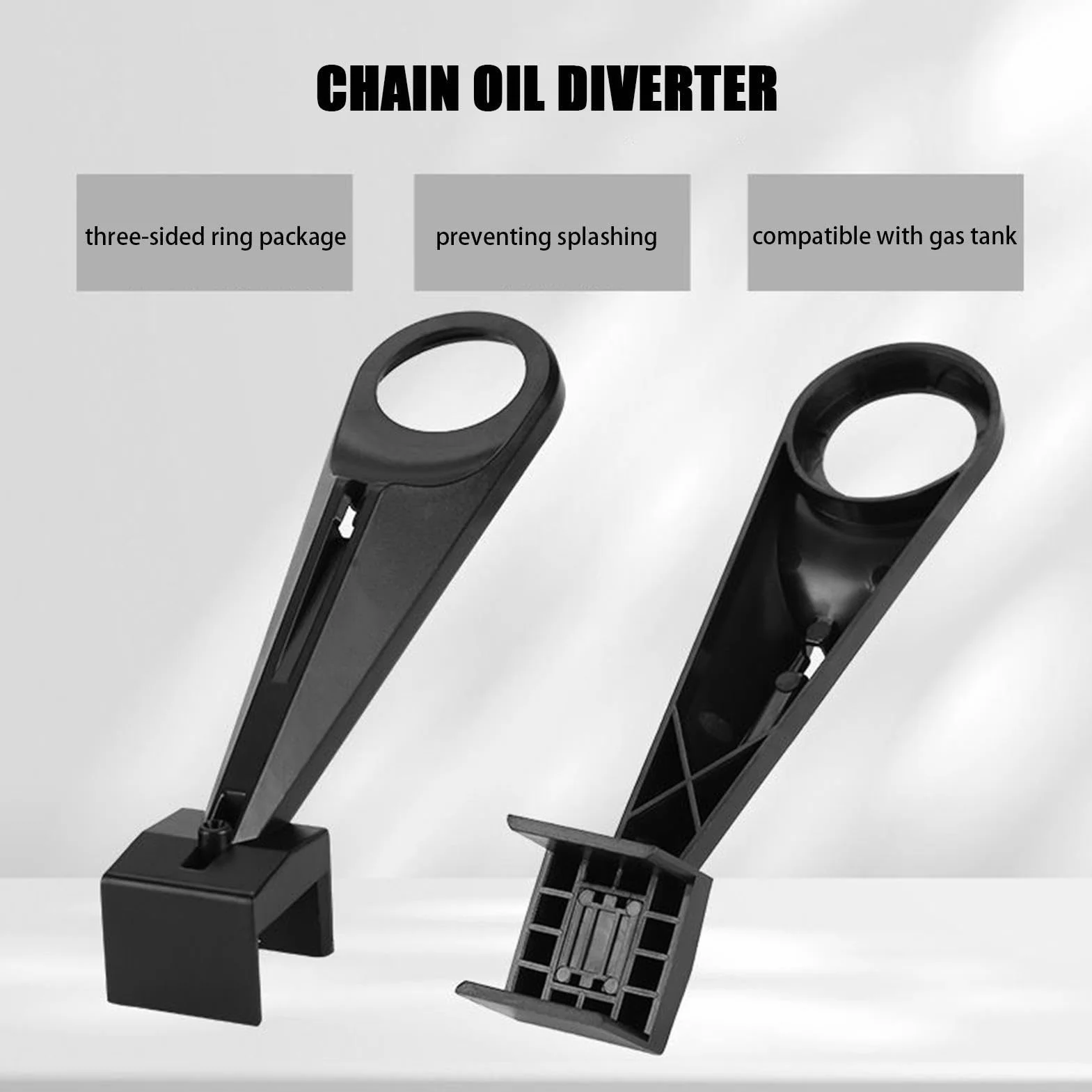 Herramienta engrasadora de cadena, aplicador de lubricante de cadena, kit de protección contra salpicaduras, desviador de aceite con protector