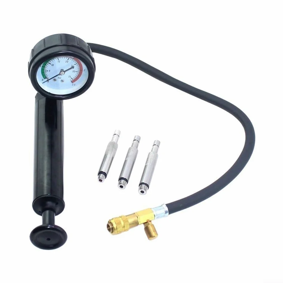 Detector de fugas de motor fueraborda Probador de estanqueidad de aire compatible con 90890-06840, herramienta de presión de unidad inferior de hierro y plástico para mantenimiento de motores marinos