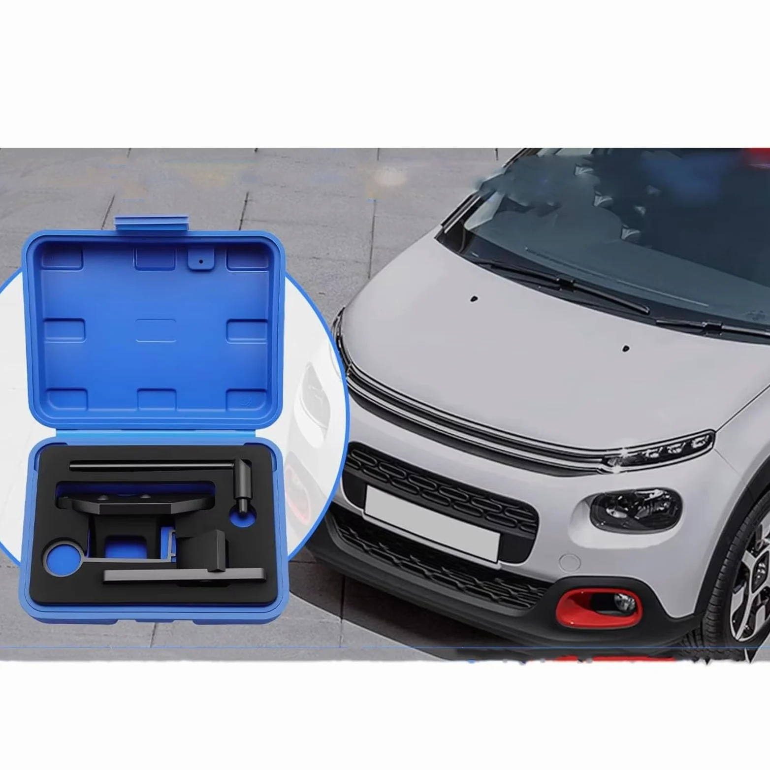 Compatible con Peugeot para 208 308 2008 Kit Herramientas Árbol Levas Cadena Distribución De Motor Automotriz 0109-2B J-0109-2C Sincro Herramientas Motor | Blue