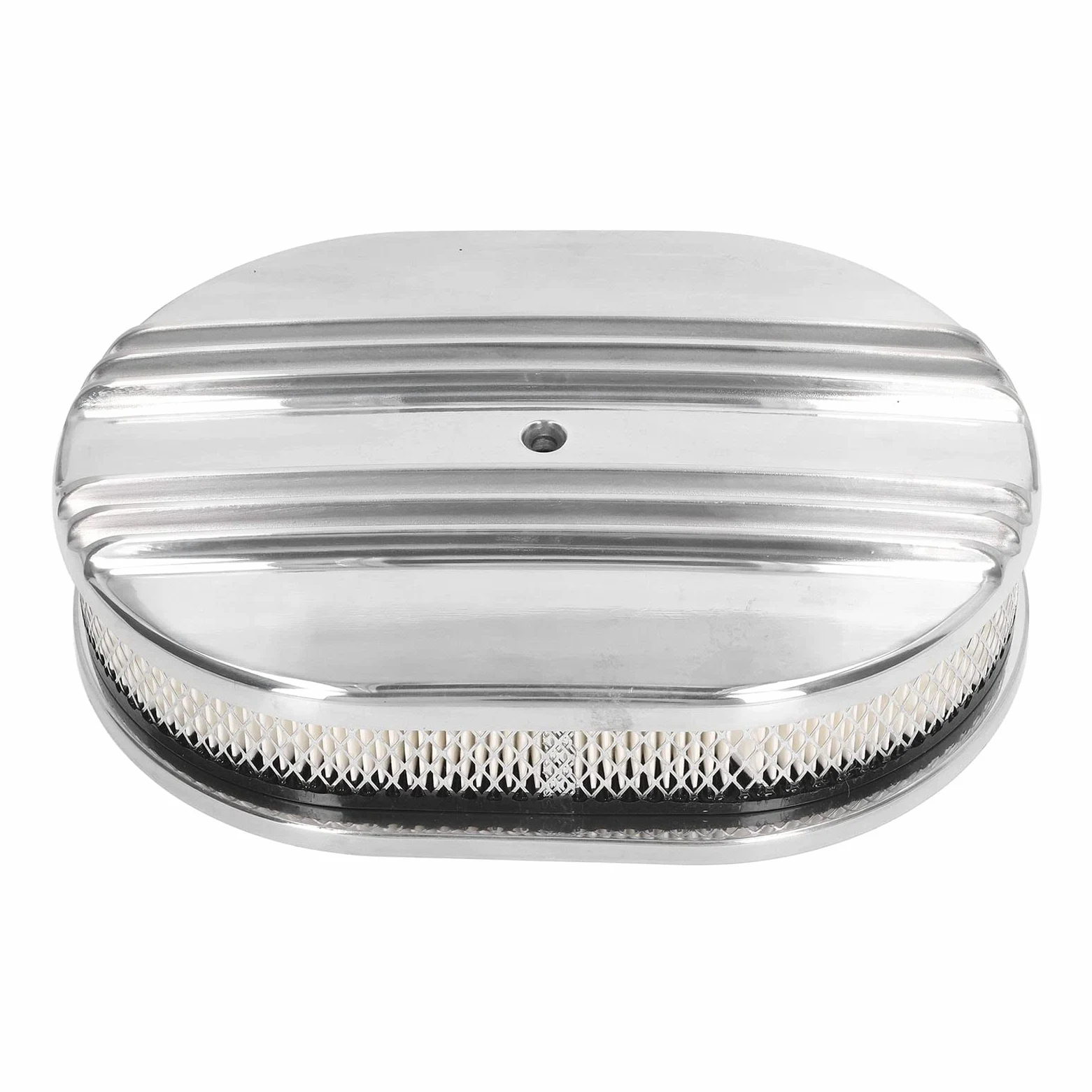 Filtro de Aire Ovalado, Alto Rendimiento, Diseño de Media Aleta, Filtro de Aire de Aluminio, Fuerte y Resistente, Apto para Carburadores, para Coches, Motos, Trabajos Manuales, Afi