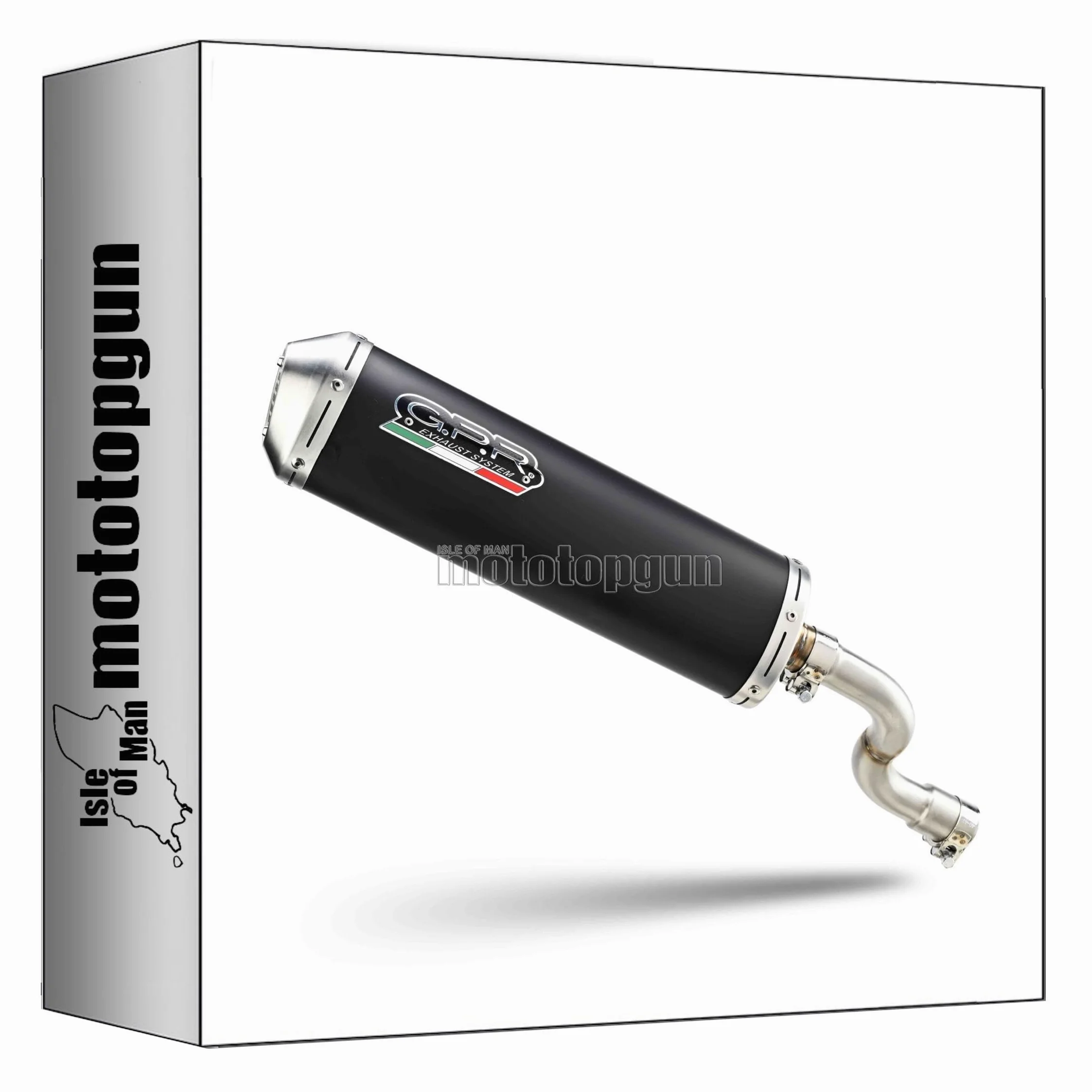 tubo de escape completo gpr racing open aluminio negro evo4 road, db-killer incluido, sc.102.race.evo4 compatible con yamaha x-max 250 ie 2007 2008 2009 mototopgun