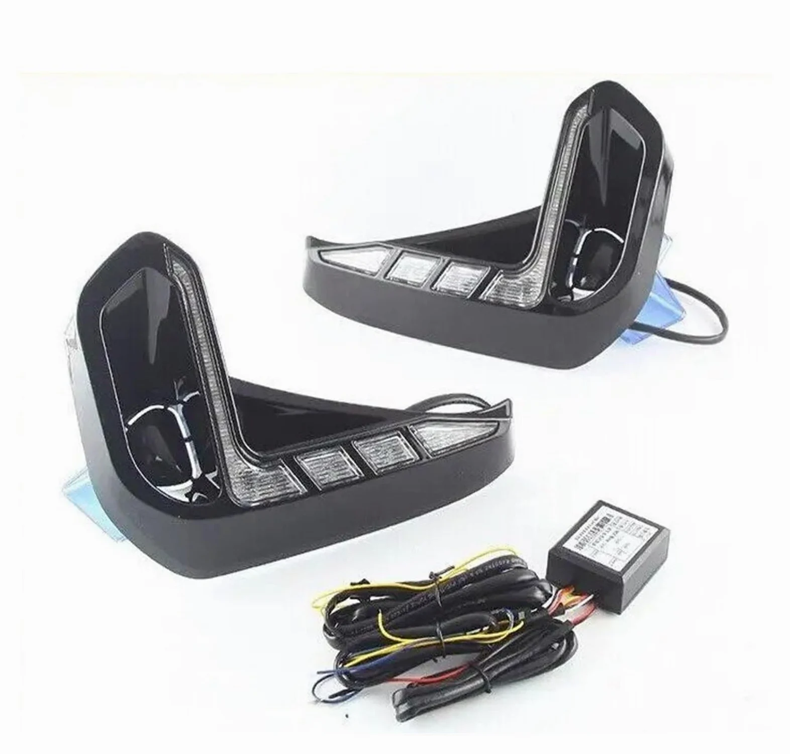 Luces Antiniebla Luz Niebla Para Toyota Para Hilux Para Revo 2020-2023: Luces Diurnas LED (DRL), Cubierta Negra Para Faros Antiniebla Con Intermitente Amarillo