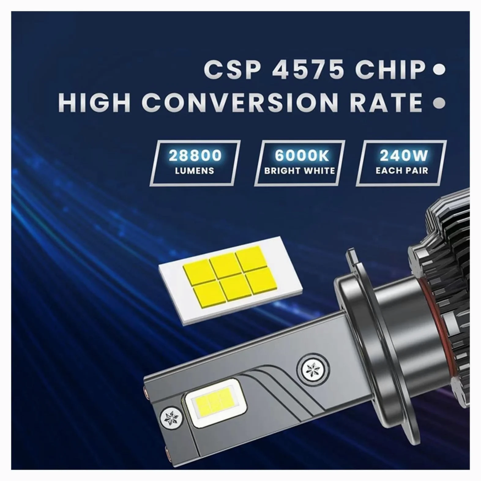 240W H7 H11 9006 Bombilla LED Kit de faros LED Luz de coche Luz antiniebla H7 9006 H8 H9 Lámpara LED de coche Faros LED(H4/9003/HB2 Hi/Lo)