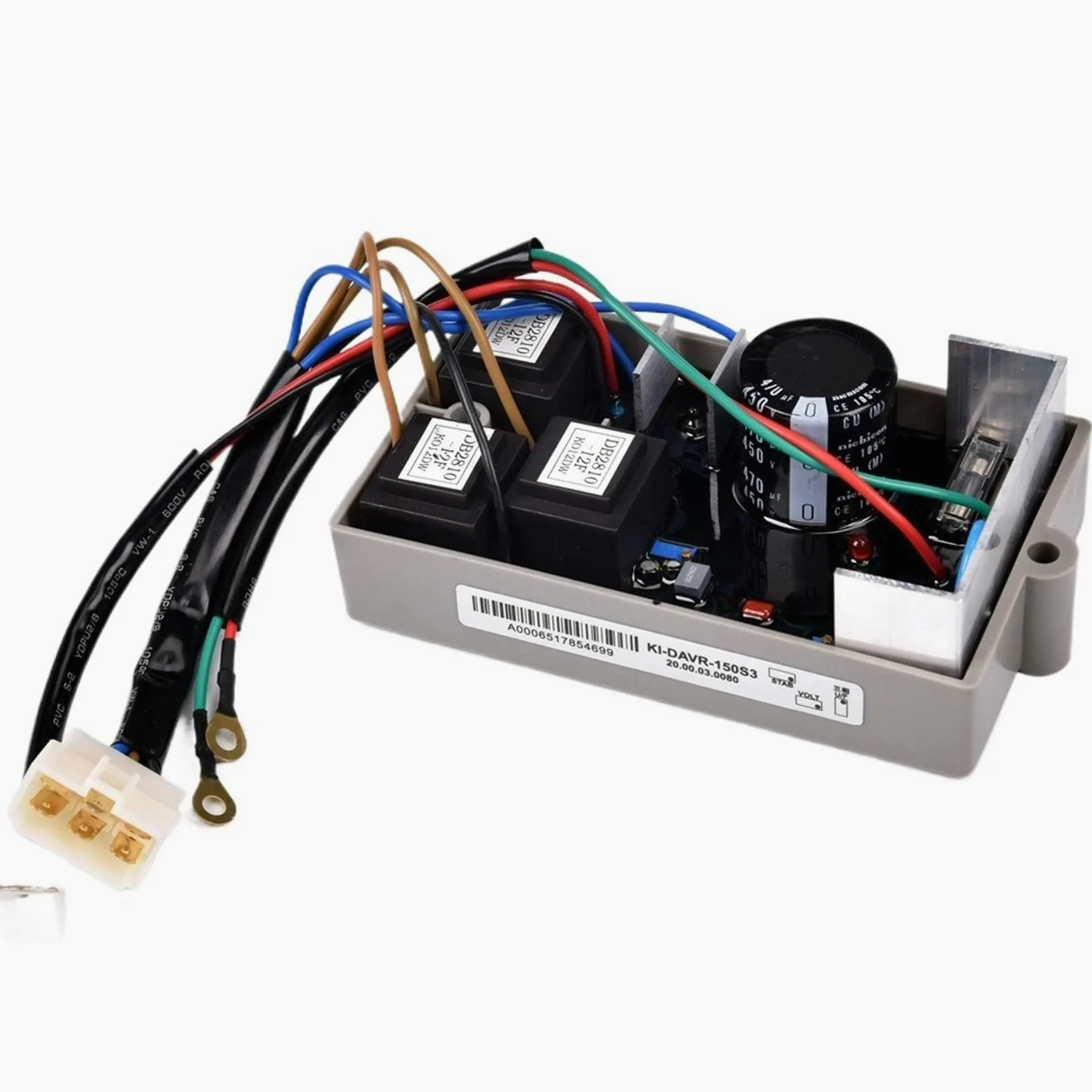 1 pieza KI-DAVR-150S Generador AVR Monofásico Repuestos Regulador de Voltaje Automático(150S3-plastic box)
