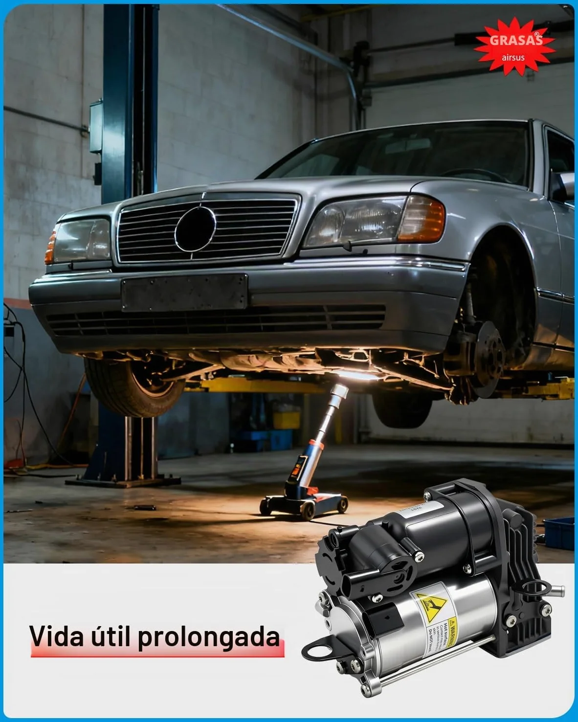 Bomba de compresor de suspensión de aire para Mercedes Benz W164 X164 GL350 GL450 GL550 ML350 ML450 ML500 ML550 ML63AMG 2006-2012 1643201204 A1643200504
