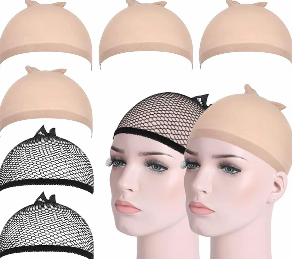 Gorros de Peluca Redecilla Elástico Transpirable Unisex 6 Piezas