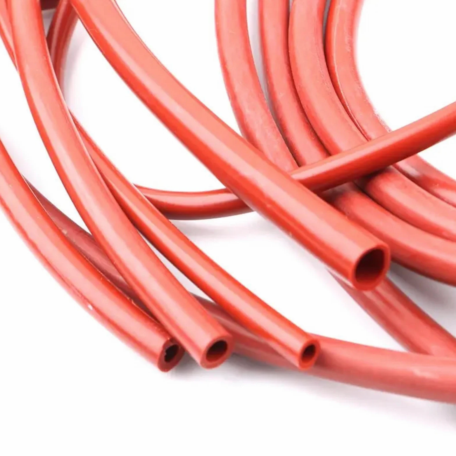 Tubo de Silicona roja de 1 m, Manguera de Goma Flexible de 3 a 50 mm, línea de Bomba de Aire Resistente al Calor y Engrosada Manguera de Gasolina(50 x 60mm)