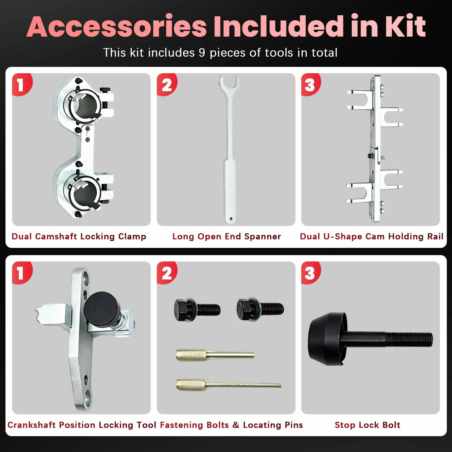 Juego de Herramientas para la Sincronización del Motor para Opel, Kit Calado Distribucion para la Correa de Distribución para Opel Modelos 1.2L F12SHL F12SHT F12SHR (a Partir de 2019)