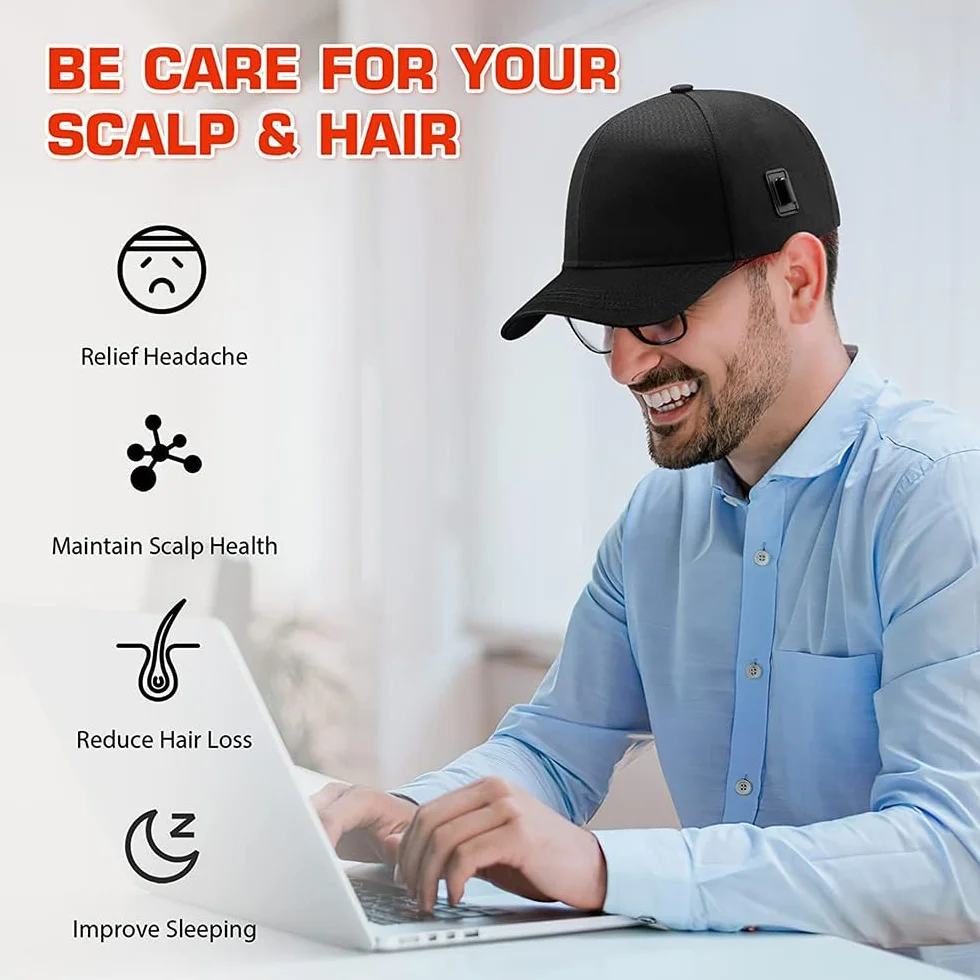 Gorra de Crecimiento del Cabello Terapia de Luz Roja Tratamiento de Pérdida de Cabello