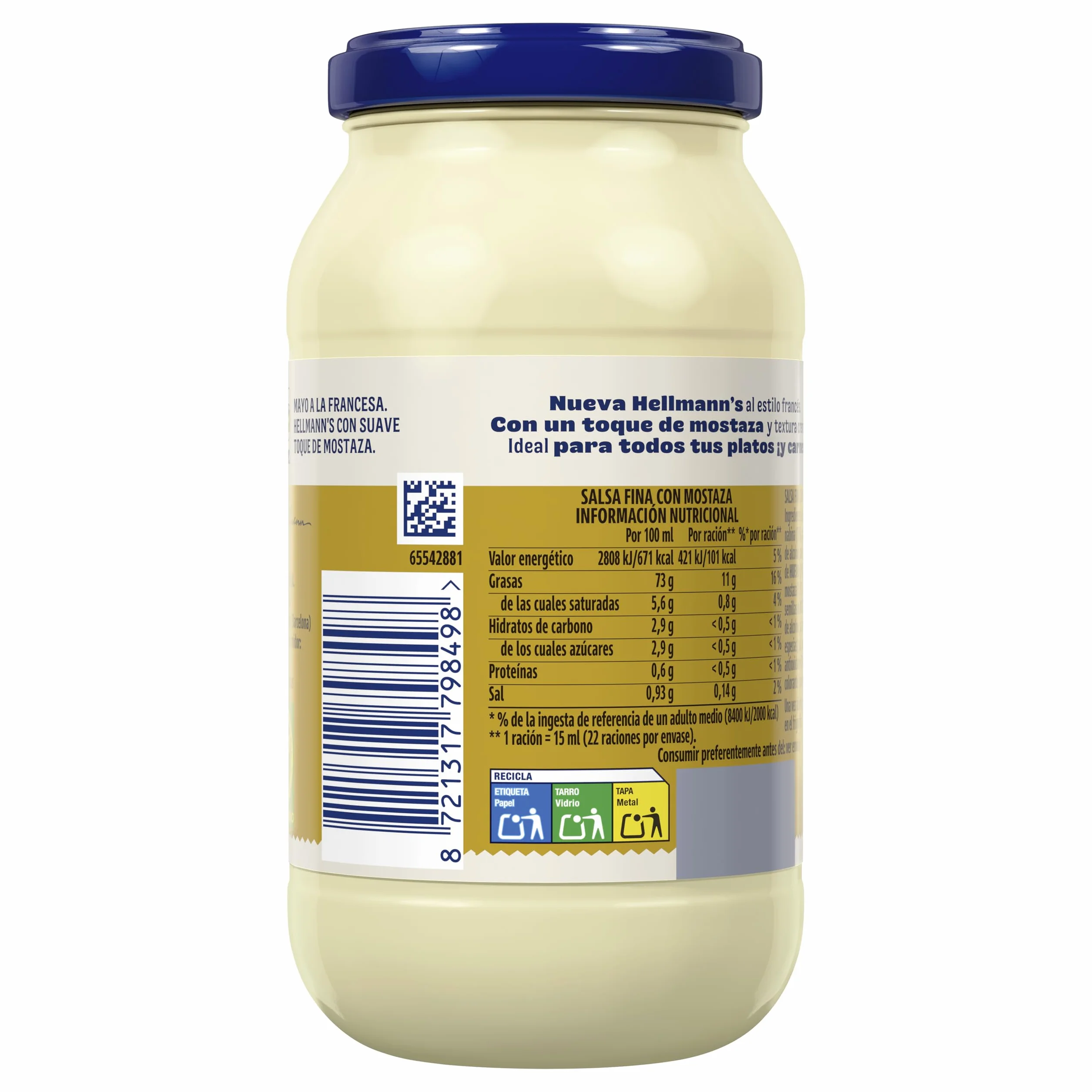 Hellmann's Salsa Francesa Mayonesa Estilo Francés 340 ml