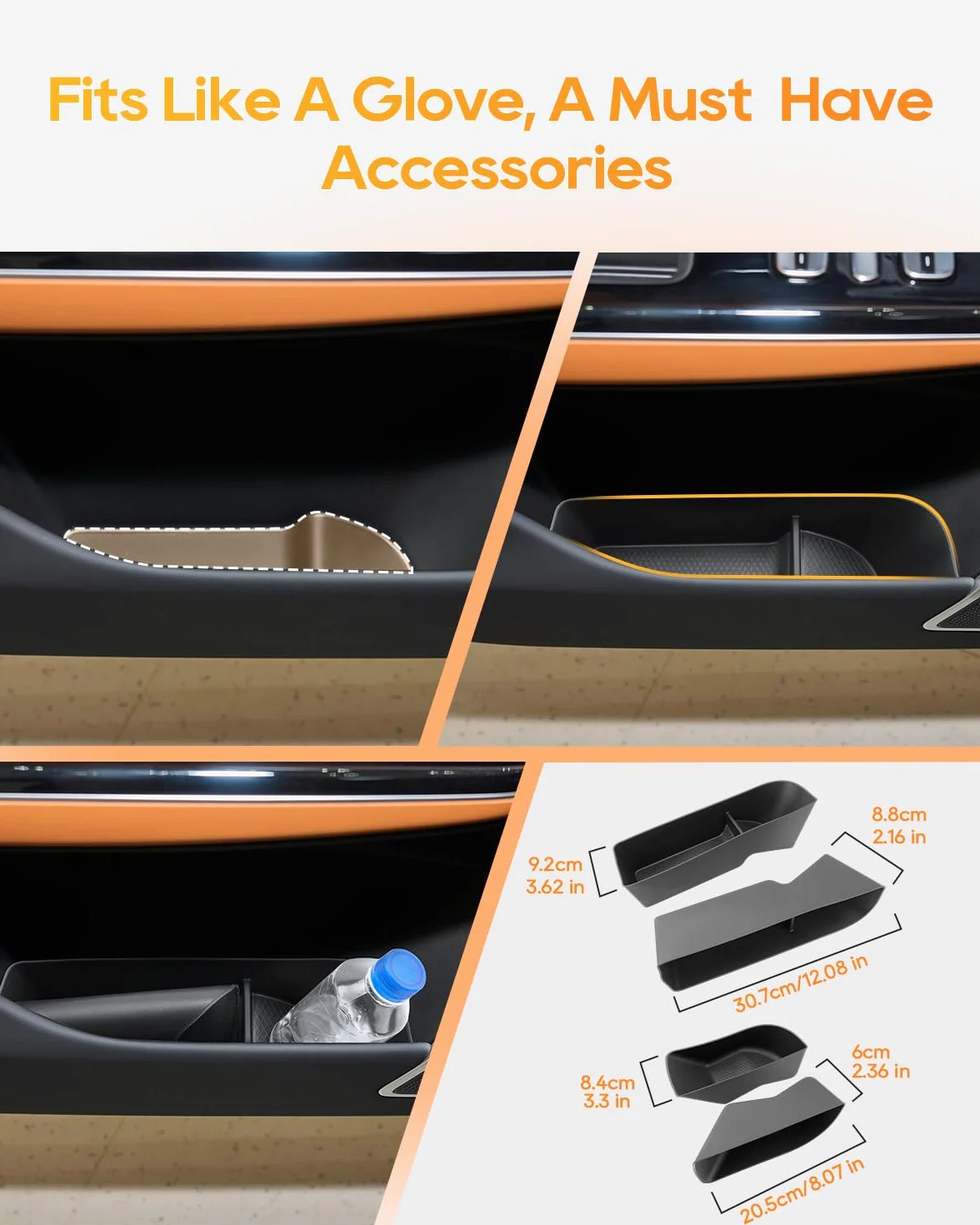 YEE PIN [4 piezas] Caja de almacenamiento para bolsillos laterales de puerta para Xpeng G9 EV 2024-2026, bolsillo para puerta delantera y trasera, para Xpeng G9 EV accesorios Organizador interior de