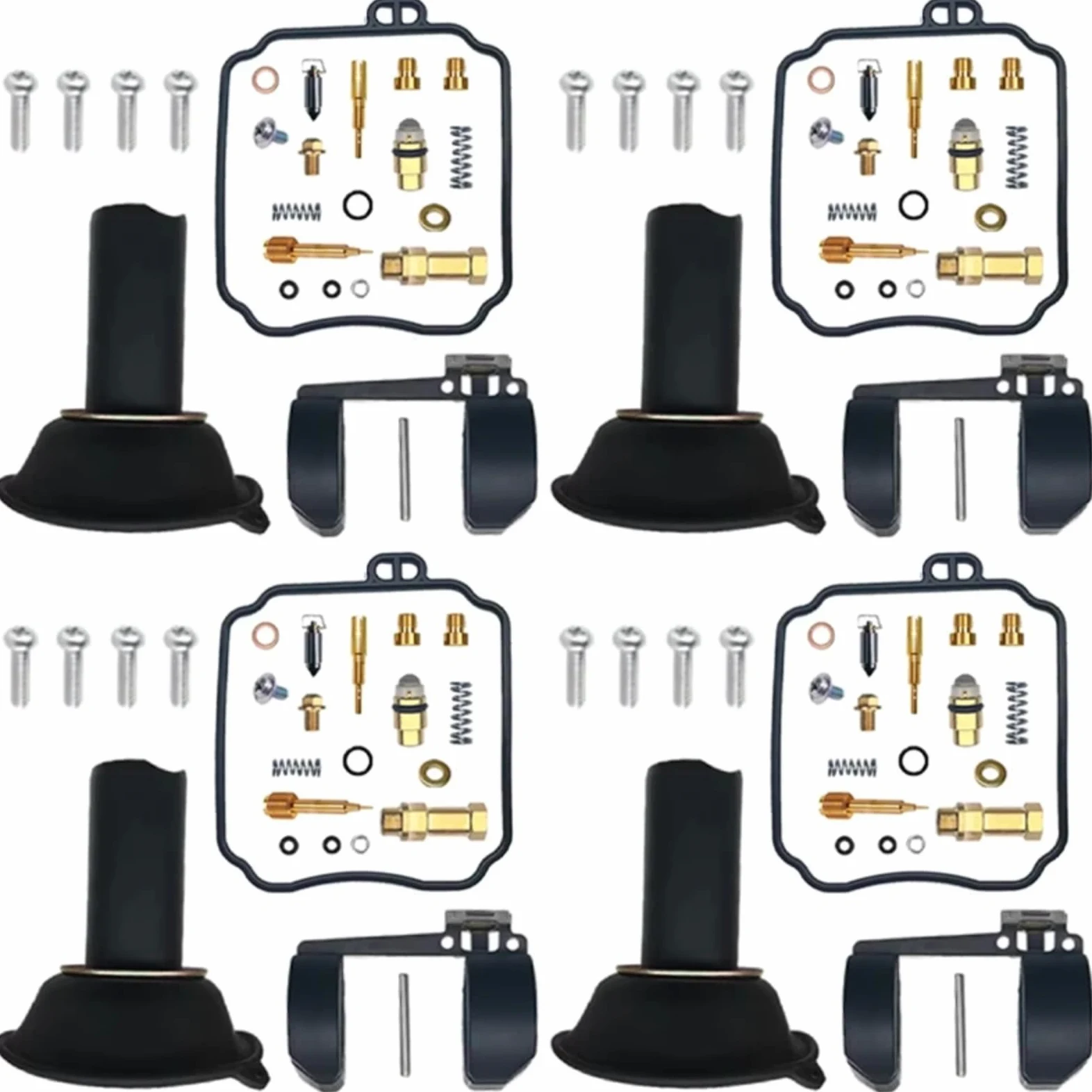 Kit Carburador Repuesto Kit De Reparación De Carburador De Motocicleta Compatible Con Yamaha Para XJ600S XJ600N 1996-2002 Kit Reconstrucción De Válvula De Aguja De Junta De Carburador(C Style)