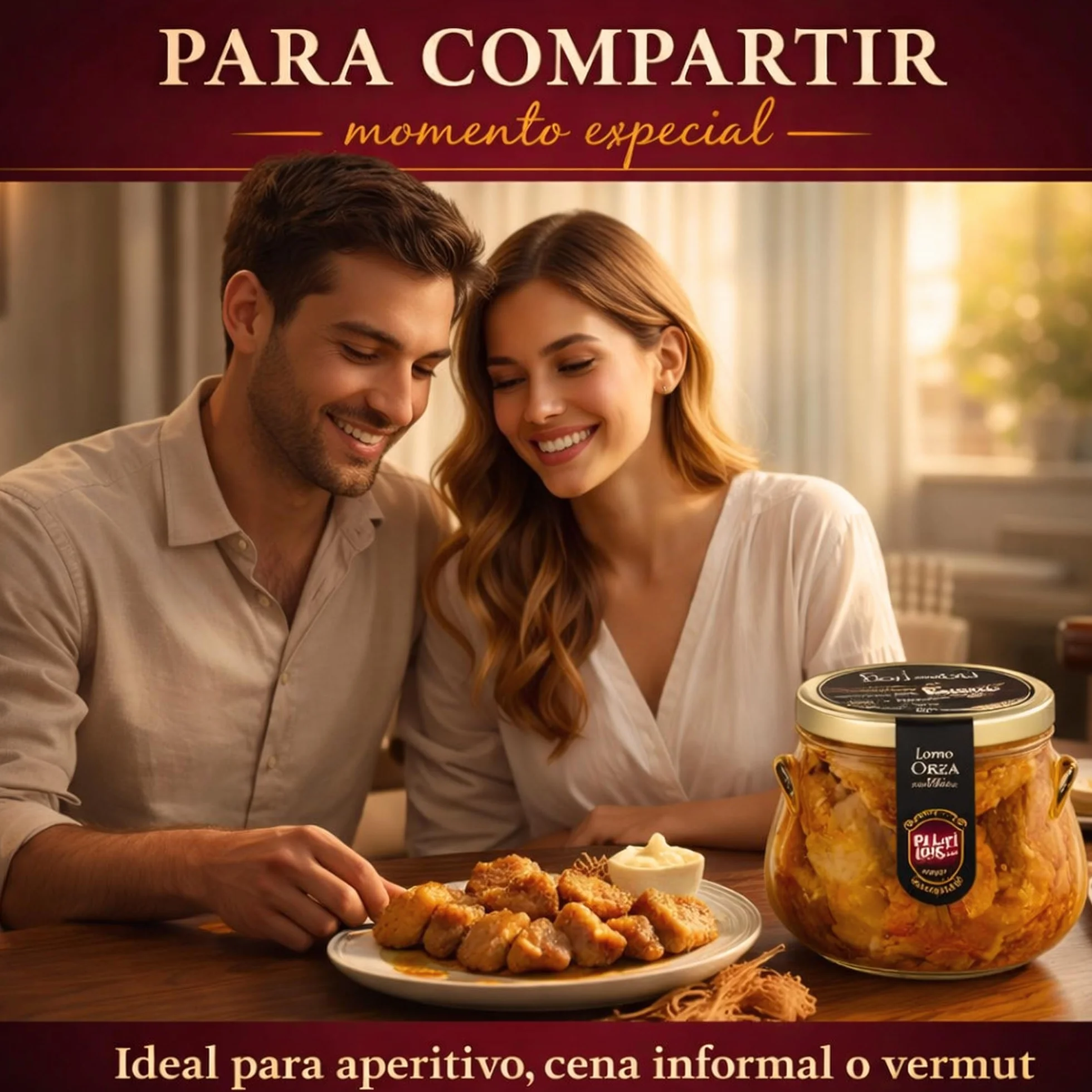 POLGRI Lomo de Orza Lomo Frito Conserva Gourmet Pack 2 Tarros 780 g Receta Artesana Cerdo Listo para Servir