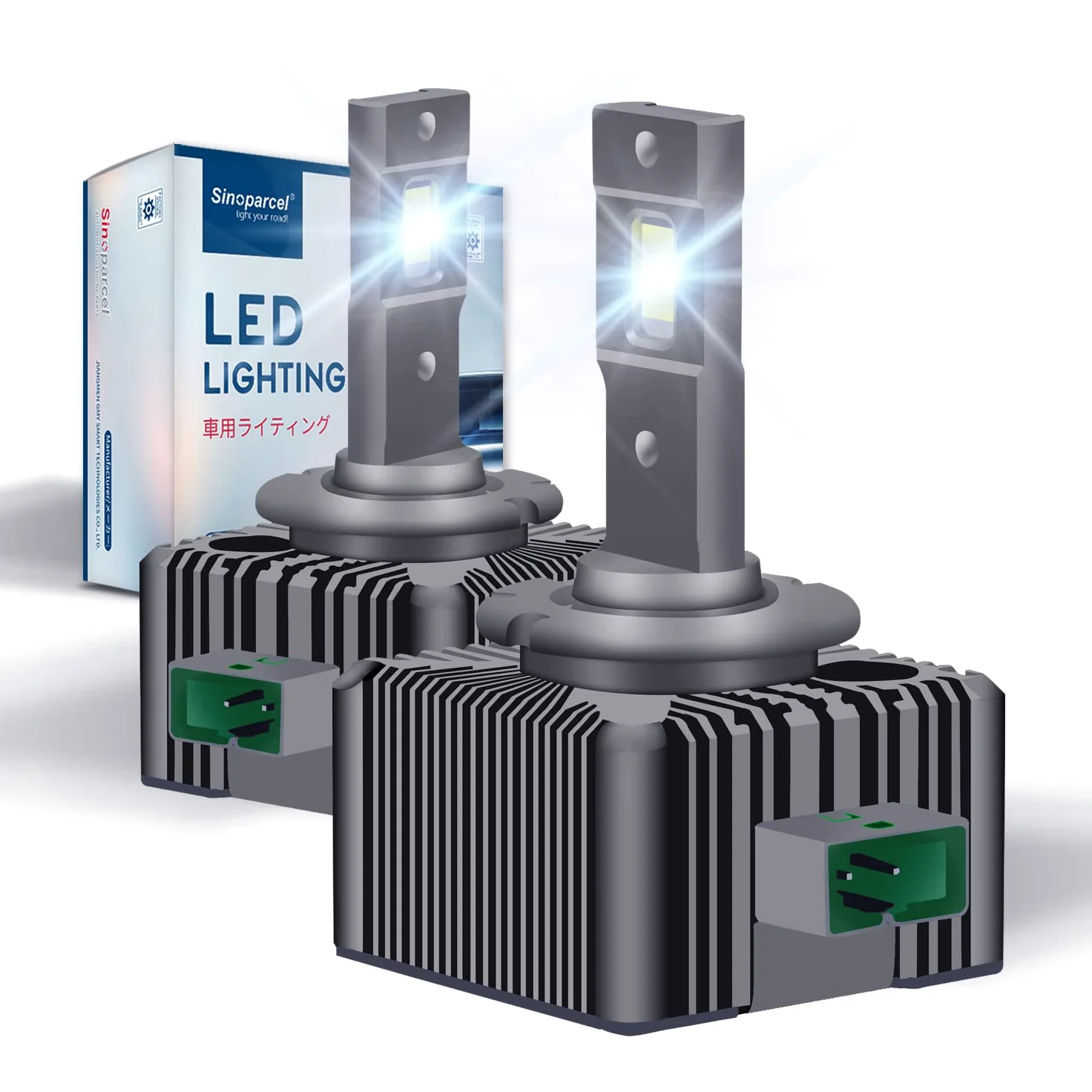 Sinoparcel D3S/D3R LED Bombilla de Faro Delantero, 6000K 35W | Haz Alta y Baja, Luces de Reemplazo de HID, Paquete de 2