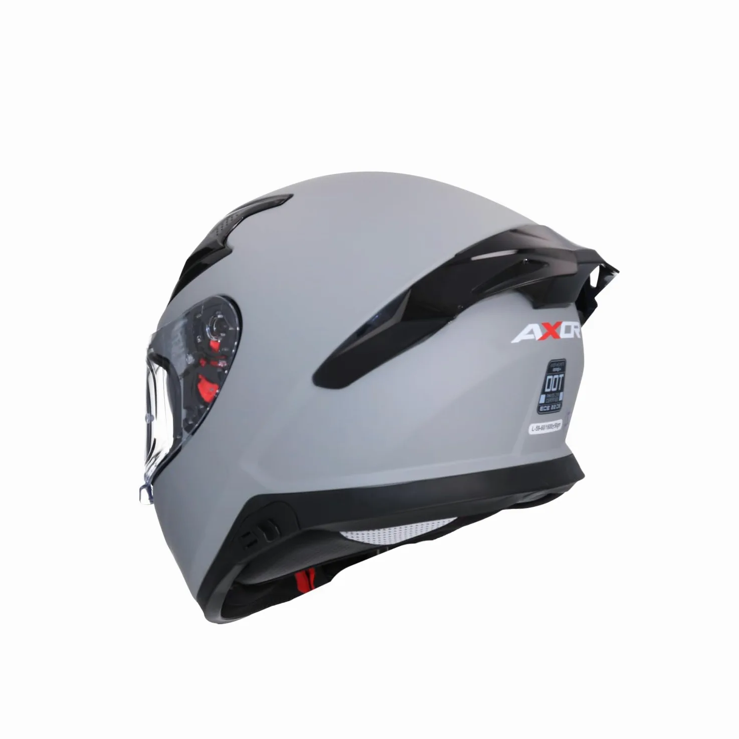 Casco AXOR Apex Solid Casco Integral de Moto Titanium Mate con Pantalla Extra y Lente Solar, Diseño Deportivo, Talla L