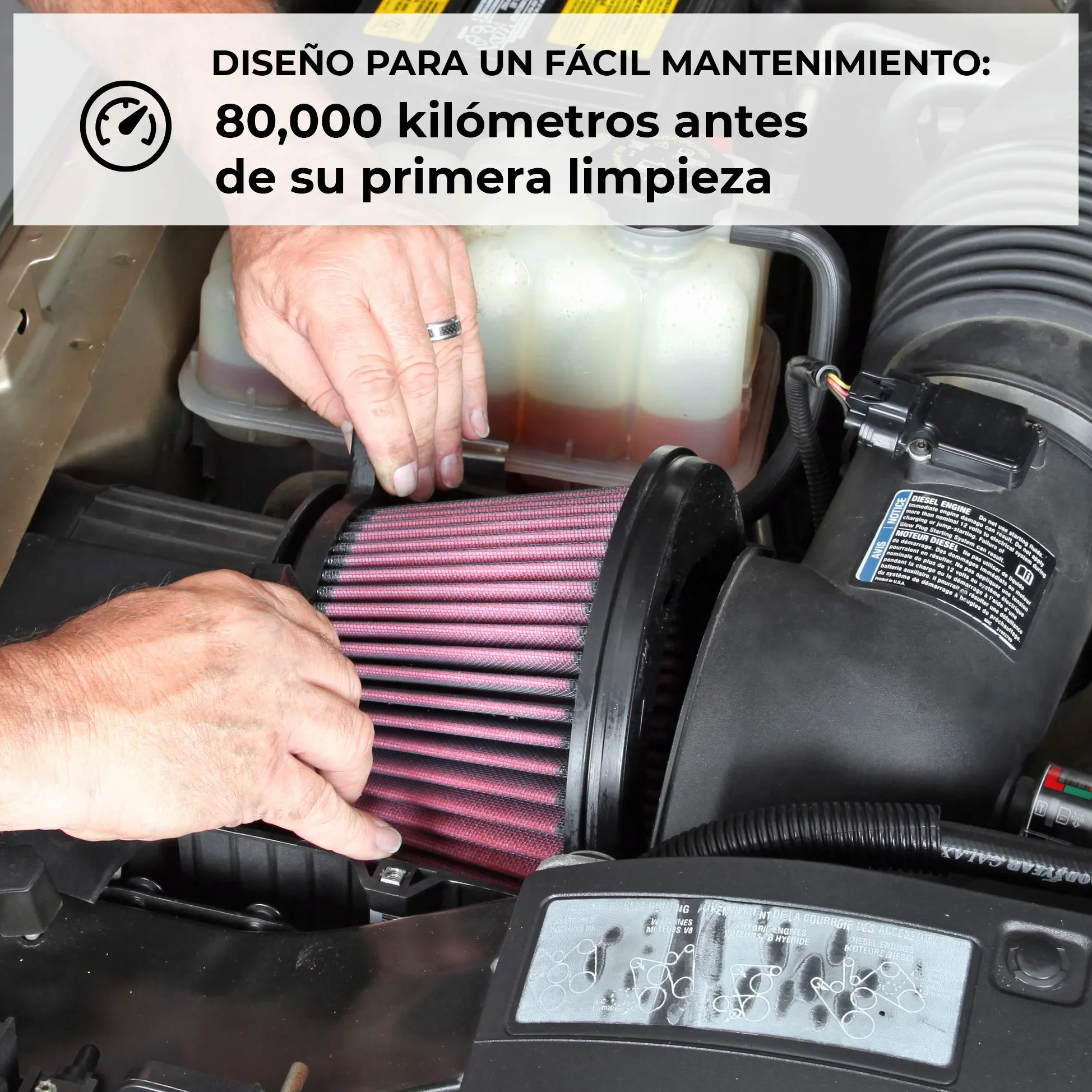 K&N RC-1060 Alto Rendimiento con Abrazadera Universal Filtro de Aire, Cromo Coche y Moto