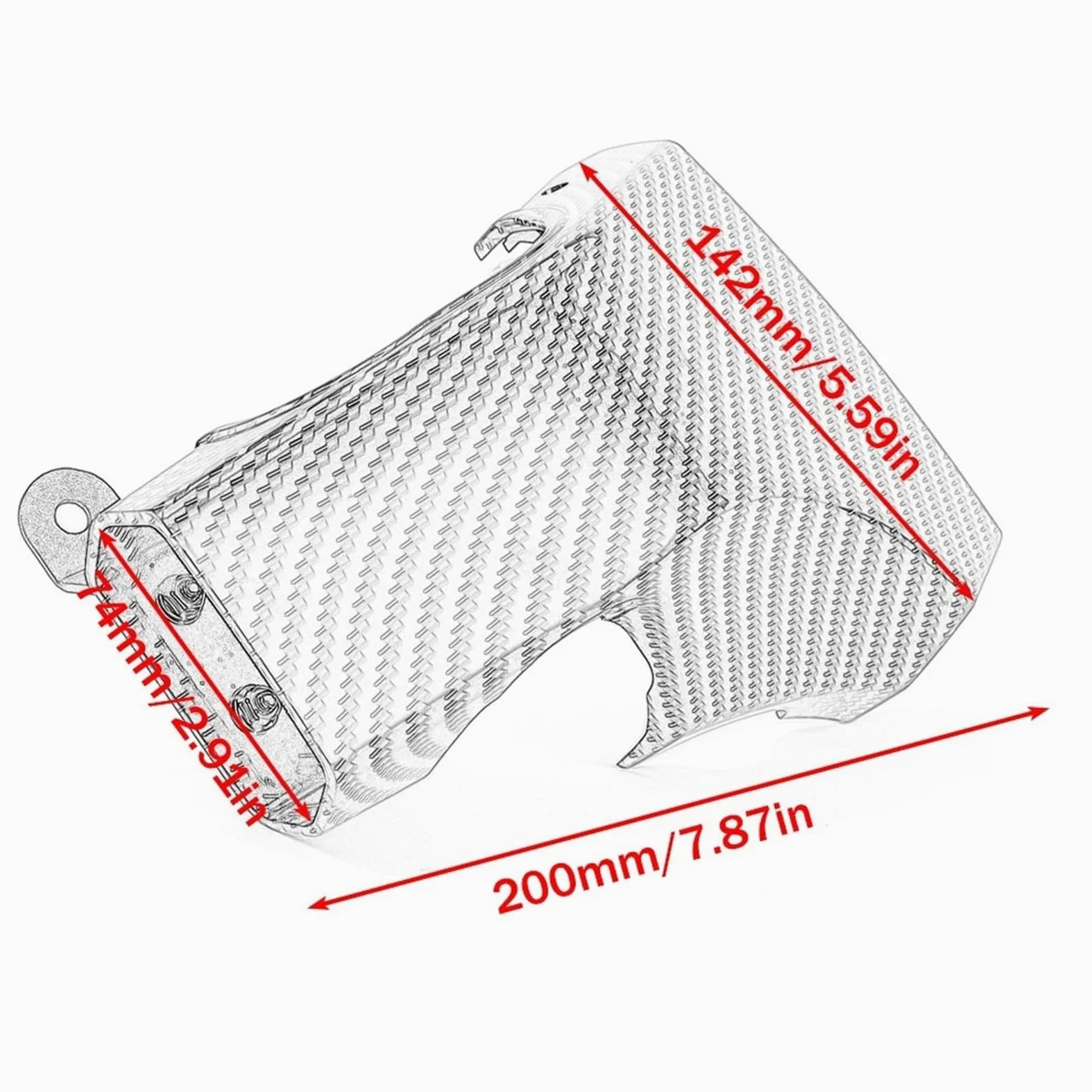 Compatible con Conducto Y Cubierta De Refrigeración De Pinza Yamaha MT-09 | Canal de refrigeración estable con tapa, montaje directo con pernos(Forging patterns)