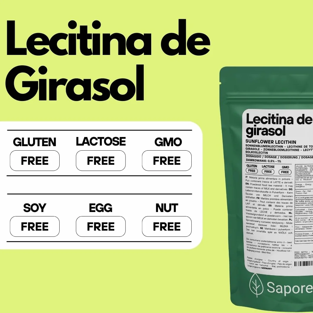 Lecitina de girasol en polvo 250 gr