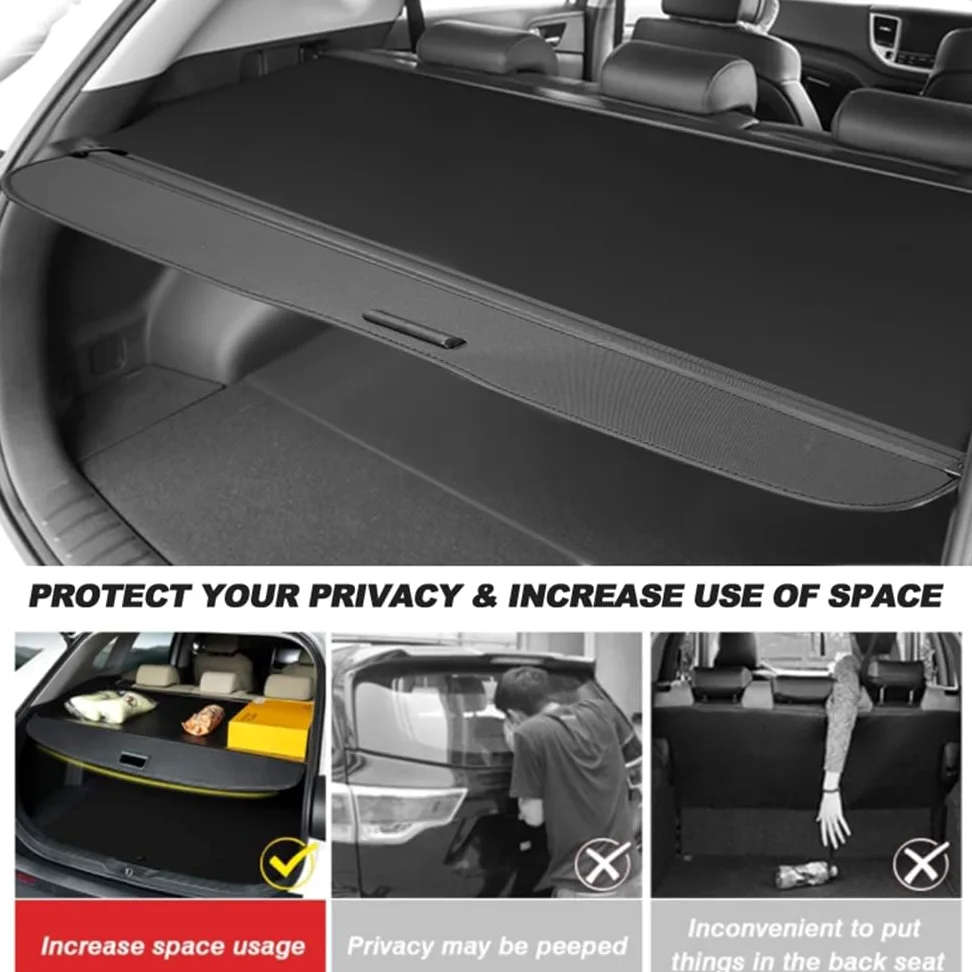 ZUMAHA Coche Cubiertas Carga Retráctil Maletero Trasero para Mercedes-Benz B Class W245 B180 B200 2008 2009 2010 2011 Multifunctional Cargo Protector Almacenamiento Accesorios,Blackstyle