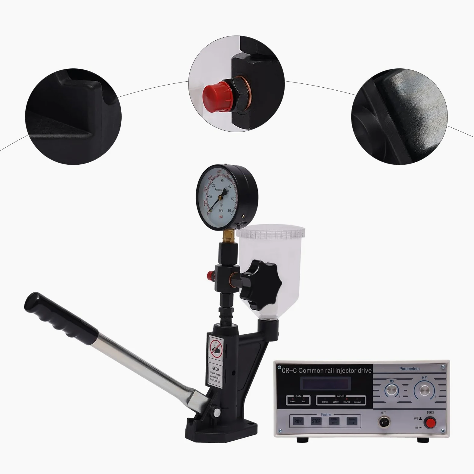 0-8000 PSI Common Rail Injector Tester Multifuncional Diesel Inyector Tester Common Rail Comprobador de Inyectores de Inyectores