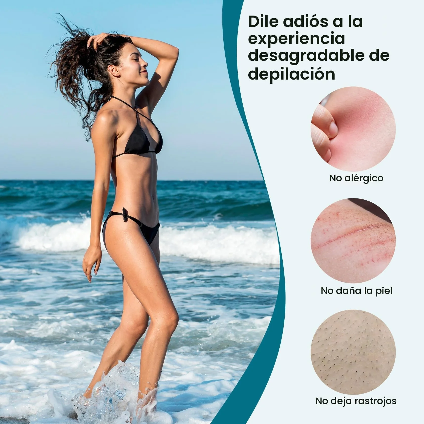 BEZOX Depilador de Vidrio Nano con Superficie de Pulido Mejorada - Depilación sin Dolor Reutilizable