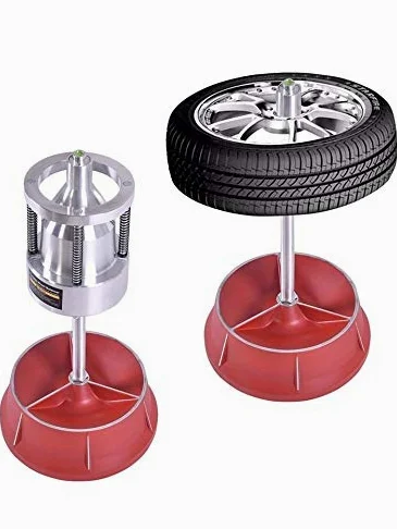 Máquina de equilibrar Rueda de manualmente portátil centrador + 100 Horquillas de Pelo Plomo Adhesivo 12 x 5 g