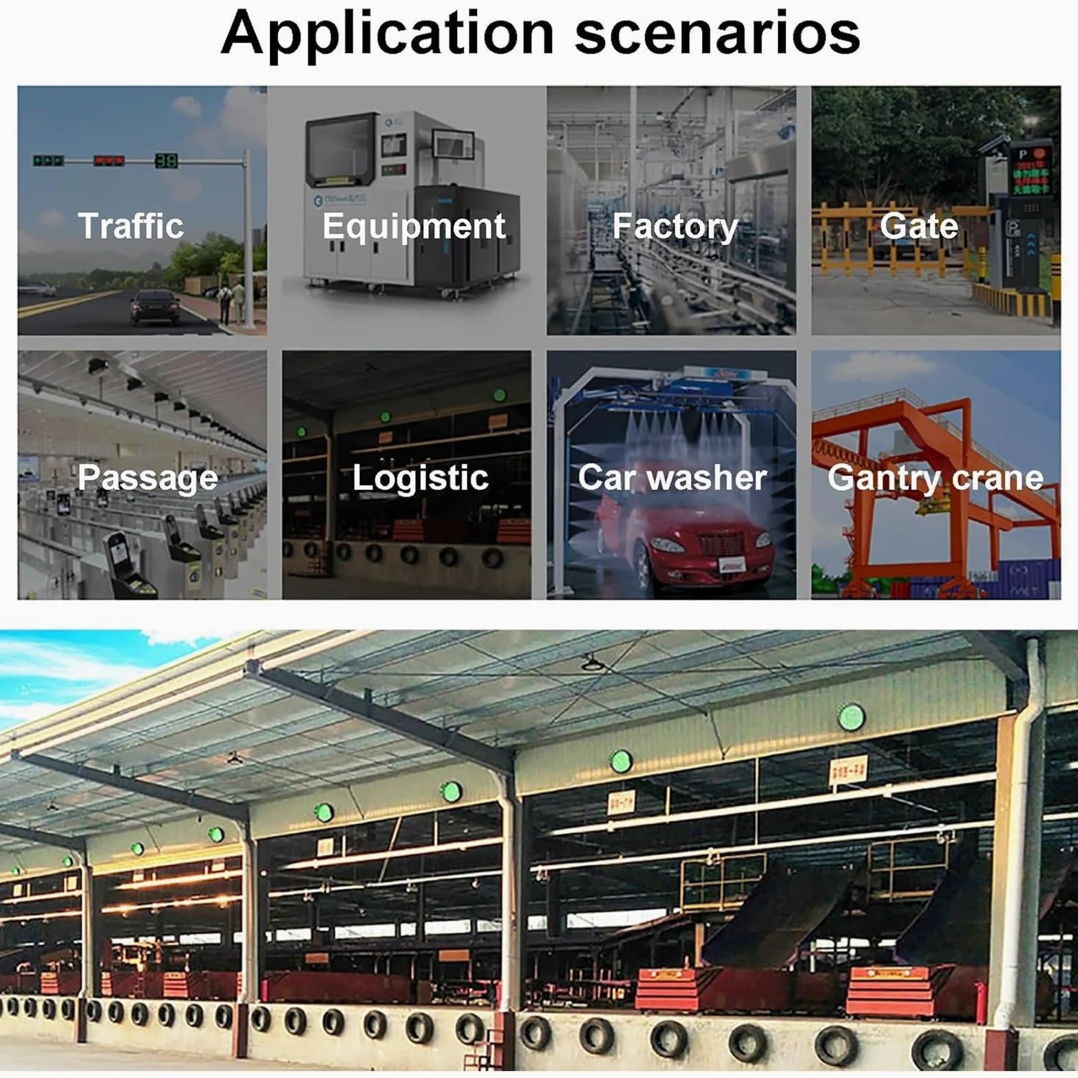 Semáforo, Luz de Freno, Luz de Señalización LED, Carcasa de PC, Impermeable IP67, Control por Botón, para Obras de Construcción y Muelles de Descarga(125mm/5in)