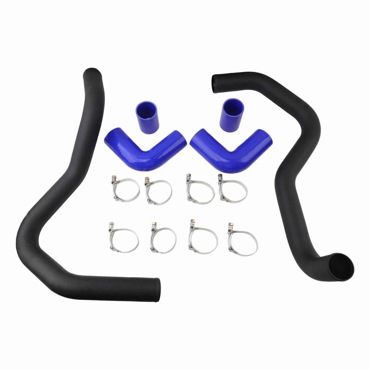 Kit de tubos intercooler de 57 mm compatible con Skoda Fabia MK1 6Y 1.9TDI VRS PD130 2002-2009, tubos duros de aleación de montaje frontal, mangueras de silicona, abrazaderas de perno en T