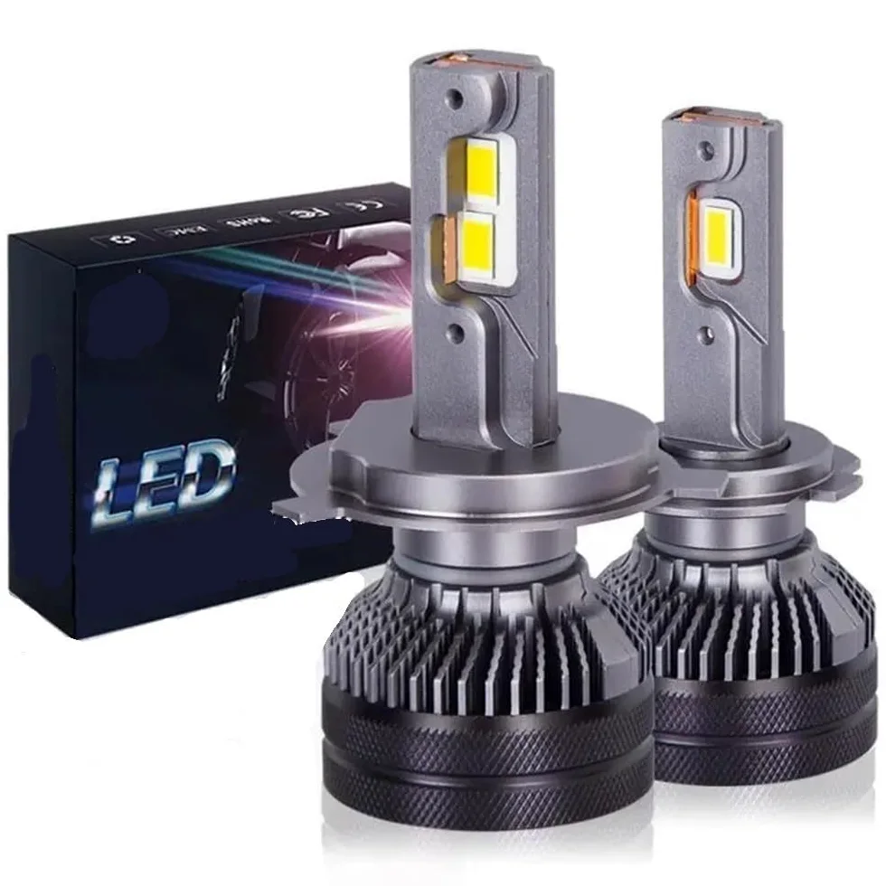 Bombilla LED K5C 4300K ​​110W H7 H4, tubo de cobre doble, 3000K, for faros delanteros de coche H1 H11 HB3 9005 HB4 9006(6000K Cold White,H4)