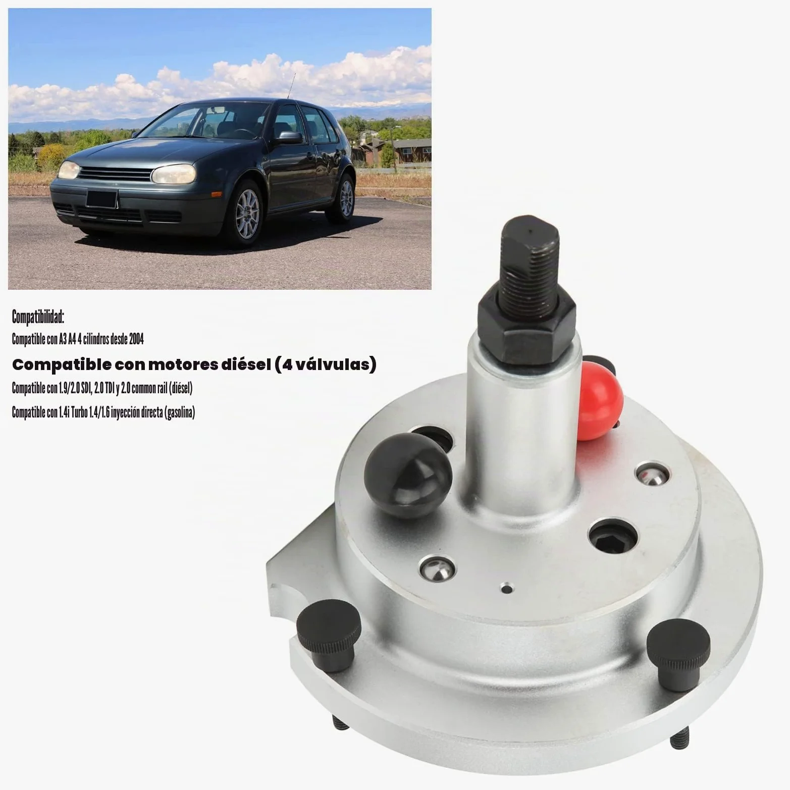 Extractor de Retenes del Cigüeñal para Motores Gasolina 4 Cilindros 1.4 1.6 1.9 2.0 Adecuado Reparación Retenes Compatible Motores Gasolina