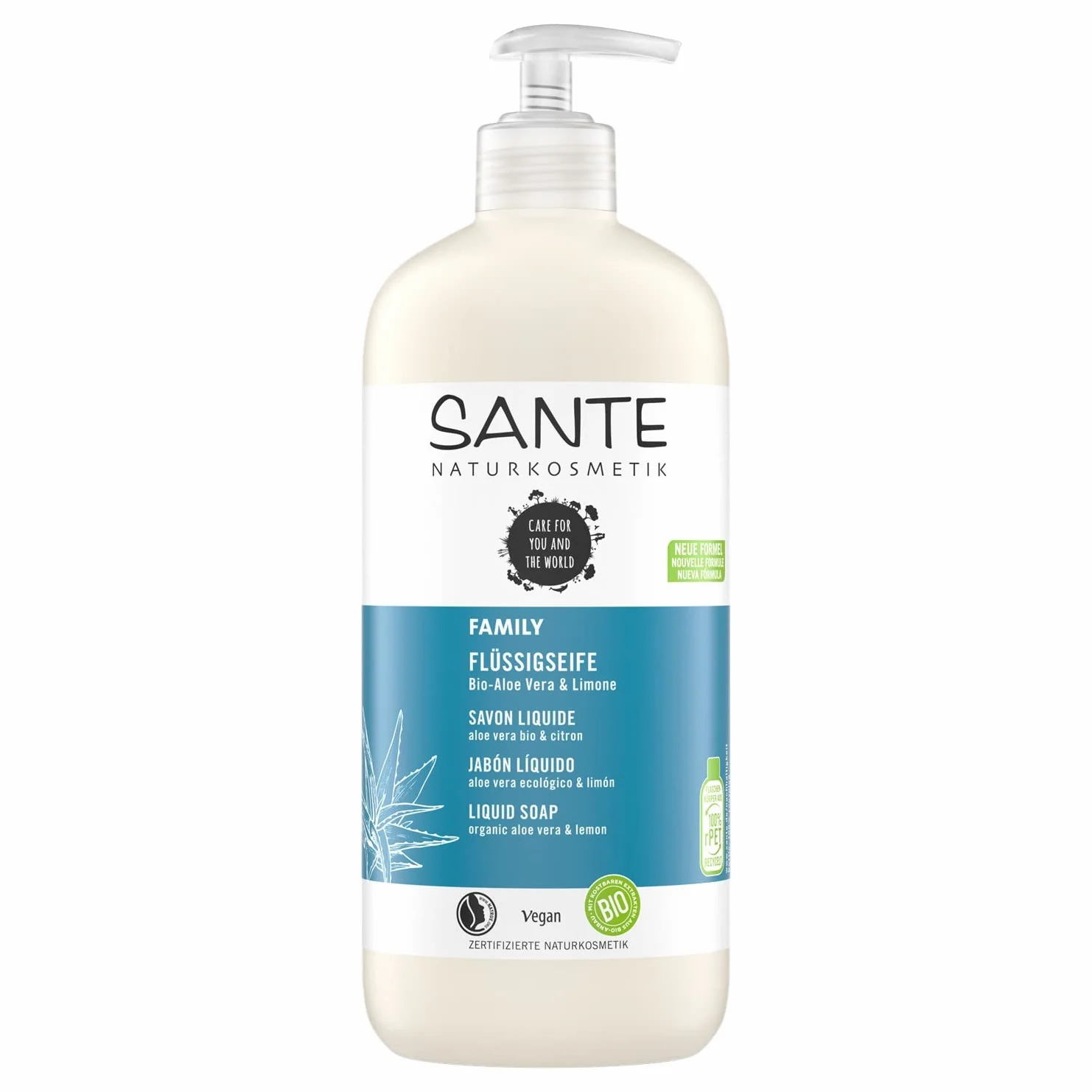 Sante Naturkosmetik Żel pod prysznic organiczny aloes cytryna dozownik 500 ml