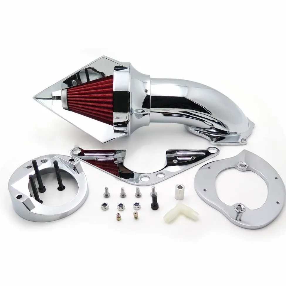 NBX - Kit de limpieza de aire triangular cromado para Yamaha RoadStar 1600 XV1600A 1700 XV1700 1999-2012