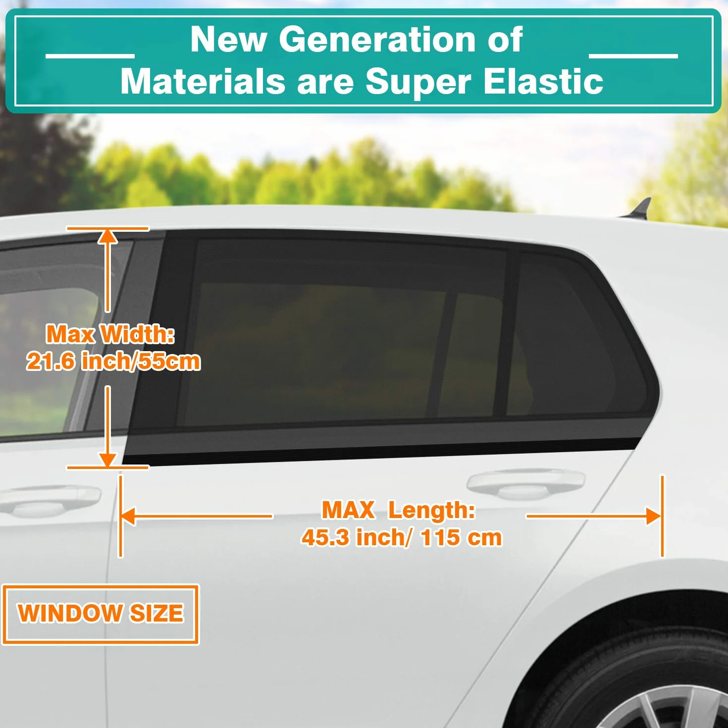 WIN.MAX Parasol de Coche Doble Tejido Protección UVA Pack 2 XL