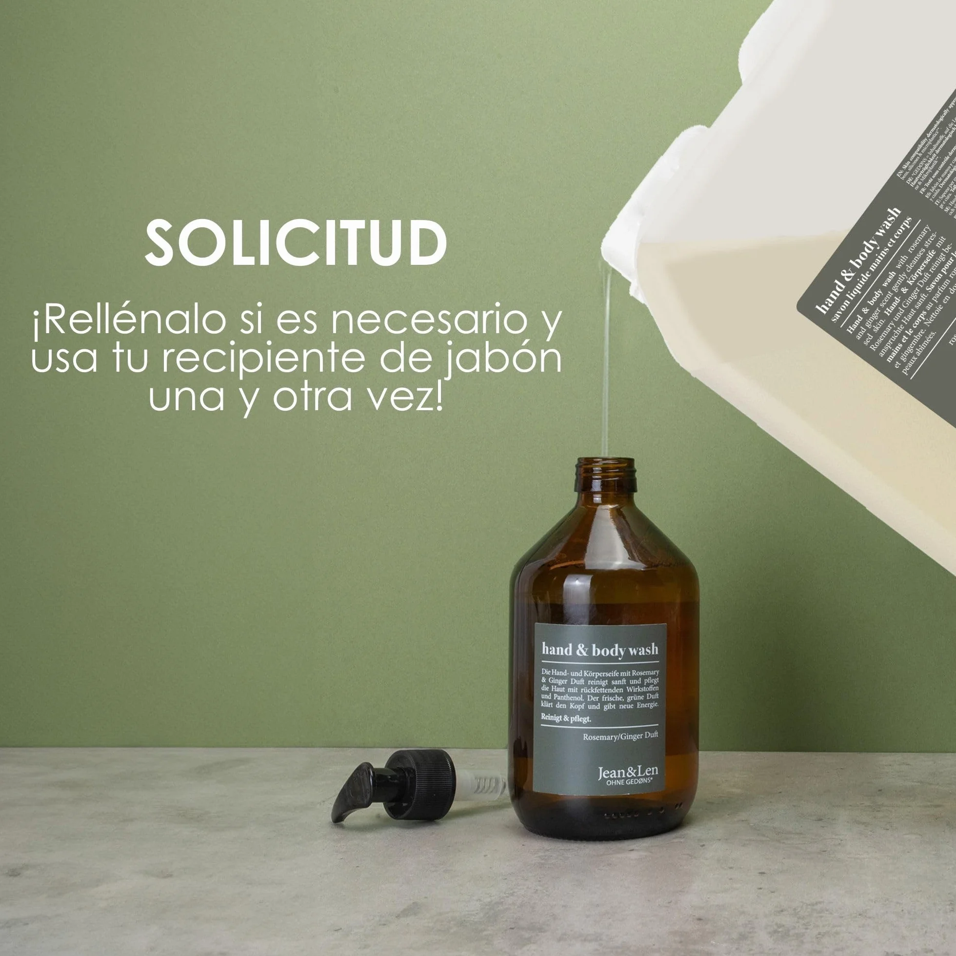 Jean & Len Hand & Body Wash Rosemary & Ginger 5 L