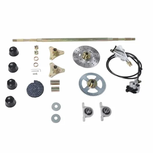 Kit de Eje Trasero Directo para Go Kart, Kit de Mejora de Rendimiento Robusto para Quads ATV, Reemplazo de 29 Pulgadas de Ruedas de Metal con Cubos