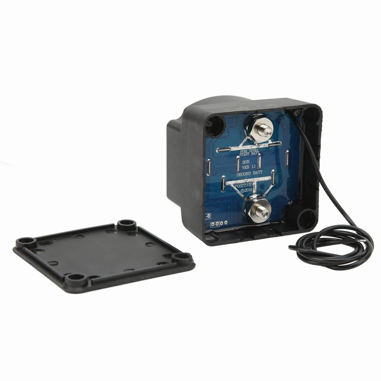 RiToEasysports Kit de Aislador de Batería Dual 12 V 140 AMP ABS Kit de relé Sensible Al Voltaje con Protección de Alto y bajo Voltaje Cableado de Cobre para Automóviles, Vehículos Recreativos,