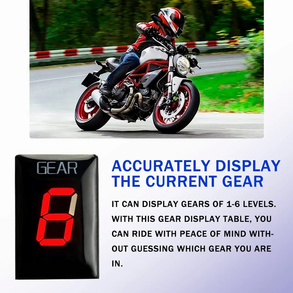 Genérico Indicador de velocidad digital LED a prueba de agua para Ducati Cafe Racer Monster 696 795 796 797 821 1100 1200 S R Scrambler Supersport Superbike Streetfighter Hyper motard