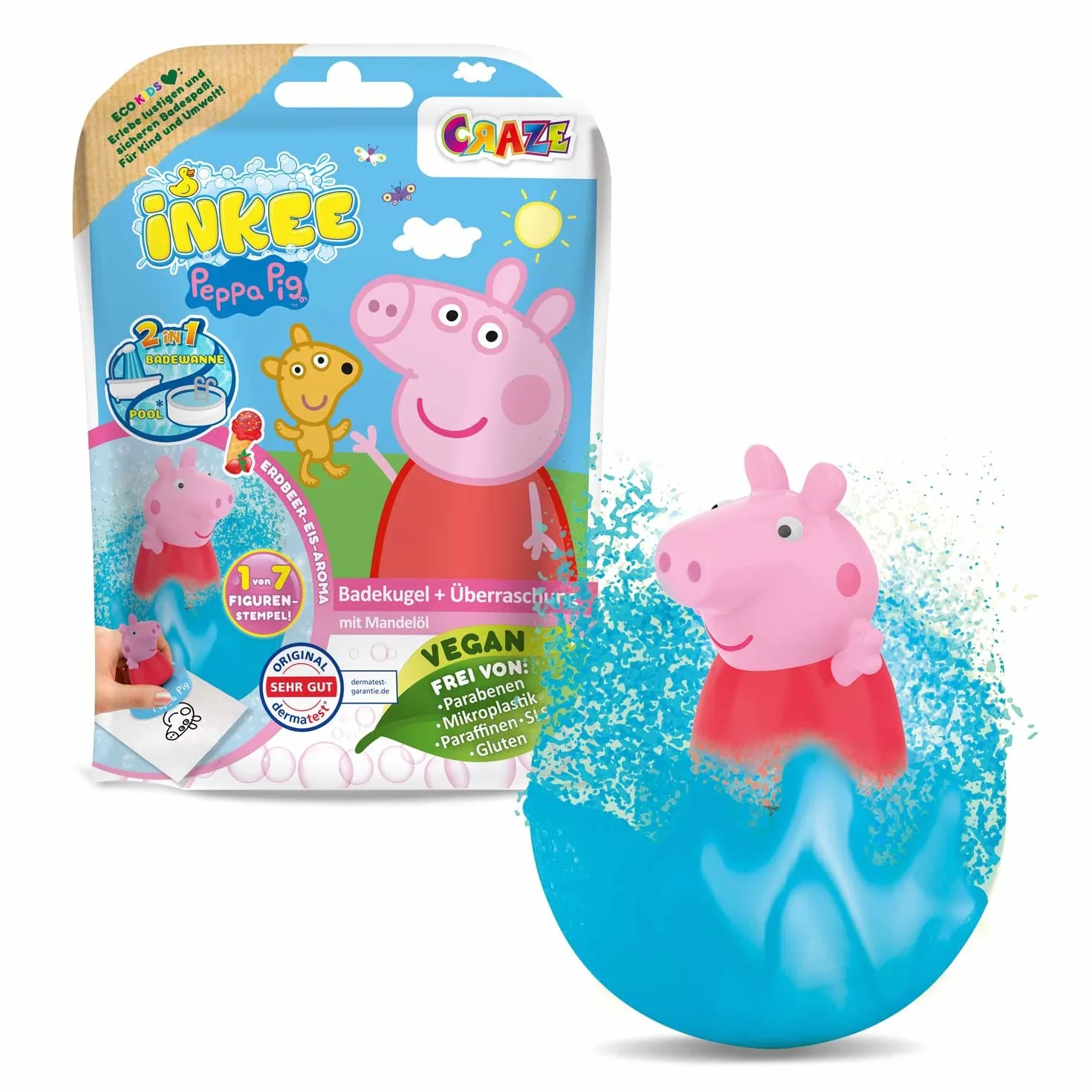 Peppa Pig Bombas de Baño Infantiles con Regalo Sorpresa 1 Unidad