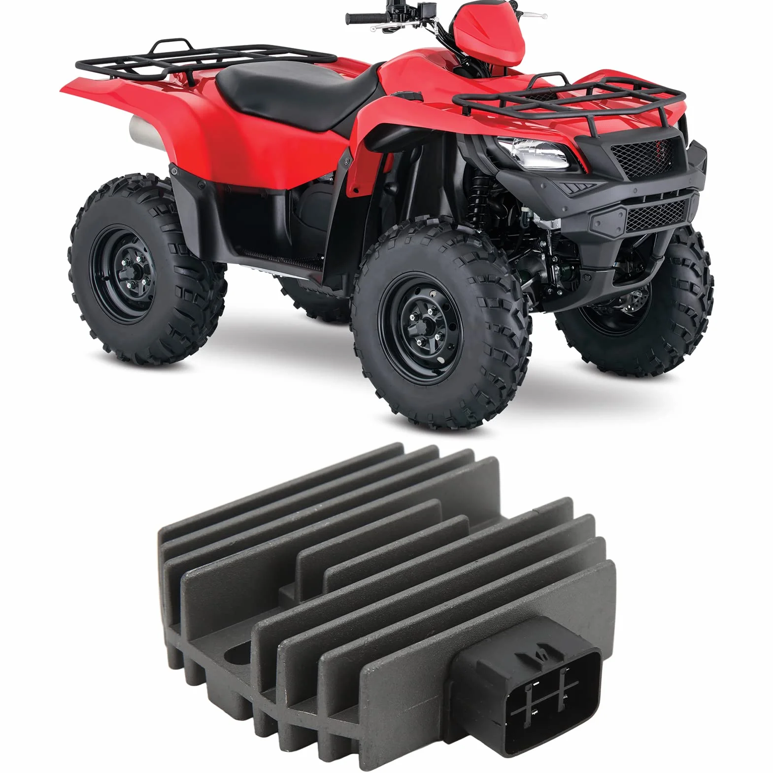 Rectificador de Motocicleta Aramox, Rectificador de Regulador de Voltaje de Motocicleta de 12 V de Repuesto para King Quad 450 500 700 750