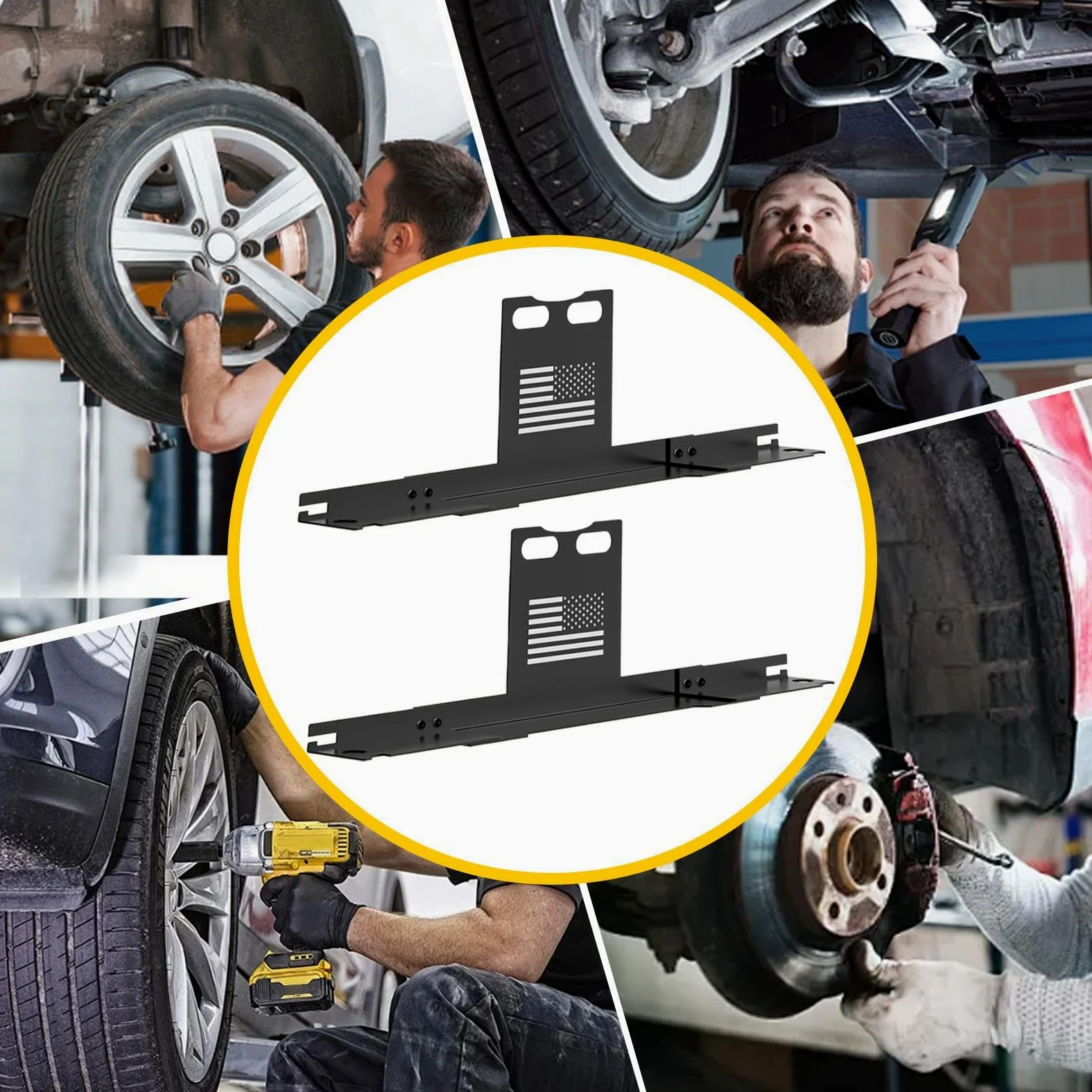 Genérico Kit Alineación Ruedas Set De Herramientas Medición | Medidas Alineación Ruedas Para Coche Camión SUV Furgoneta Garaje Taller Cambio Neumáticos Mantenimiento DIY Set De Medición