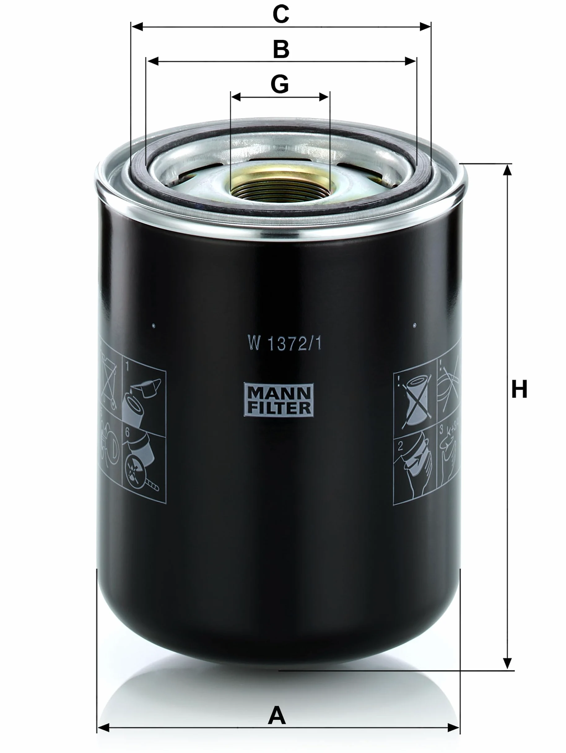MANN-FILTER, W 1372/1 Hidráulico